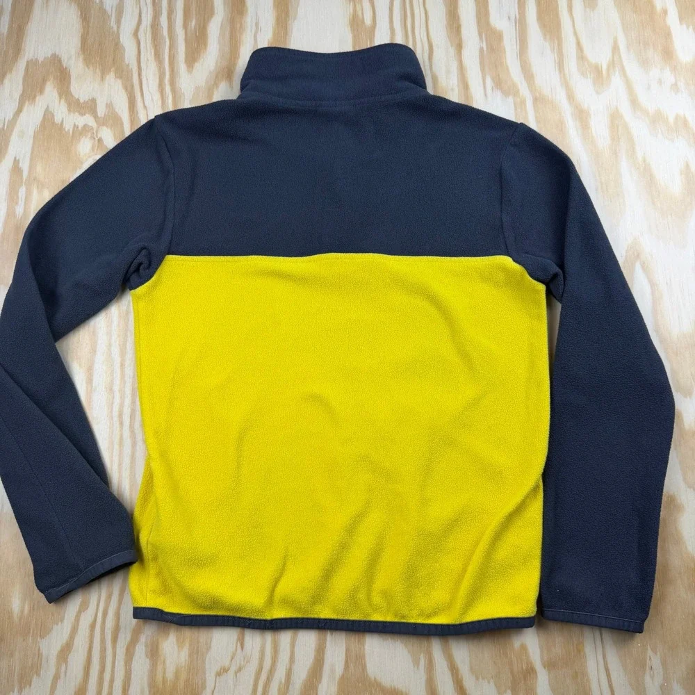 The North Face Boys M 10/12 Fleece Pullover Snap TKA 100 Yellow Black